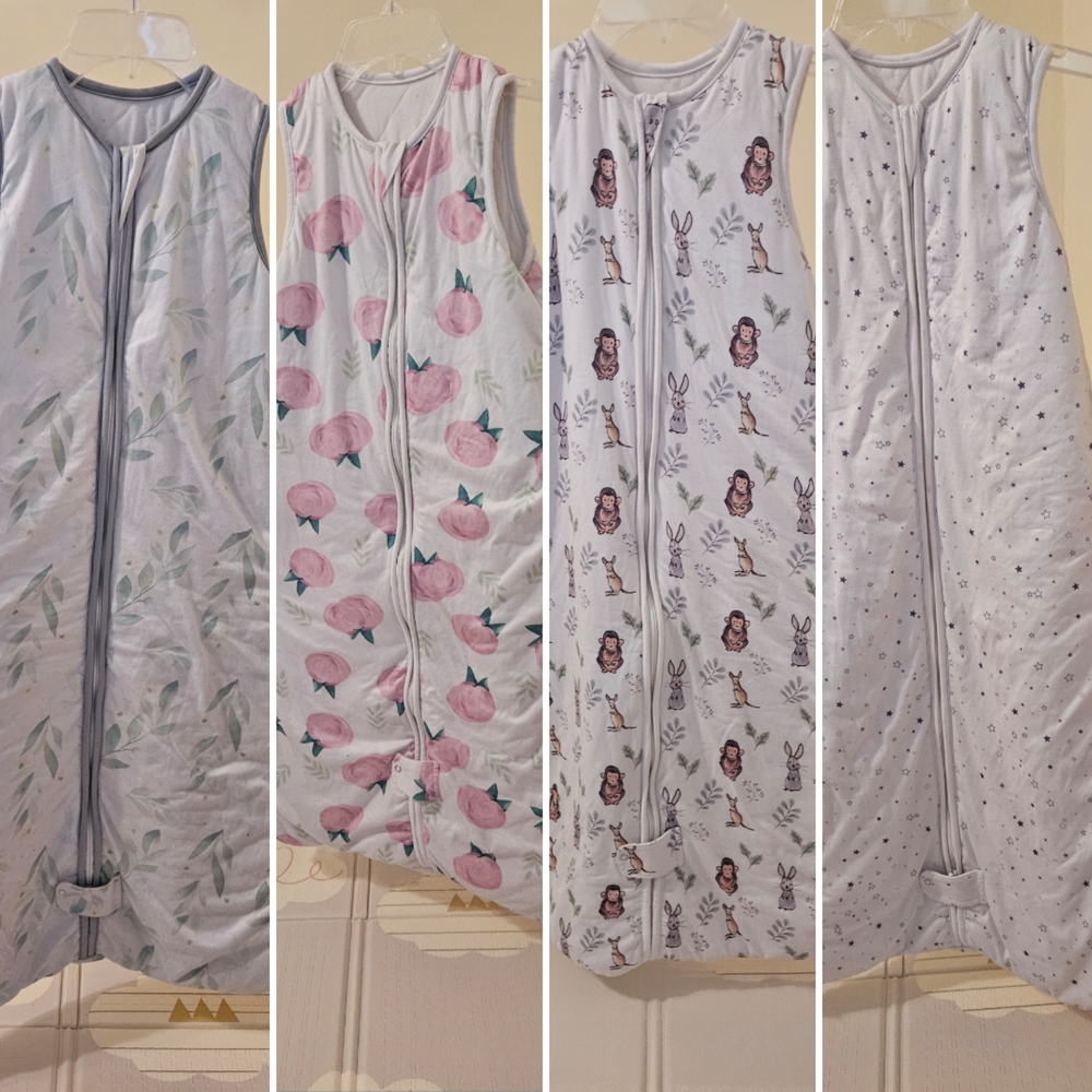 Set Of 1.0 Tog Sleep Sacks, Extra Long